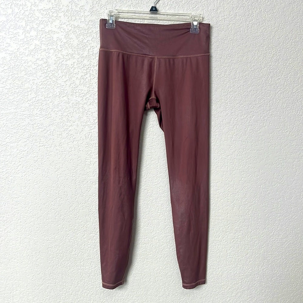 Athleta Metallic Legging Pant Pink size Small